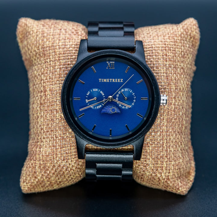 Montre en bois homme - Blue Moon