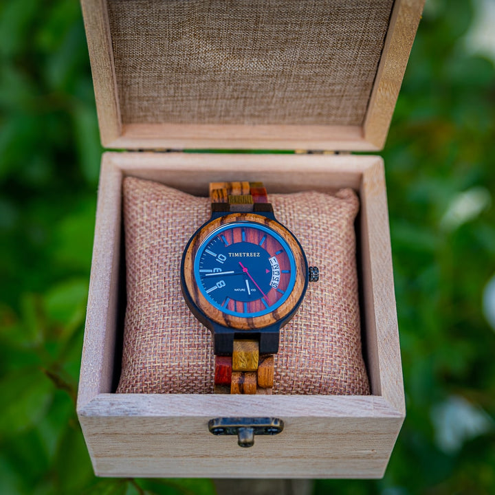 Montre en bois femme - Tropical Zébra